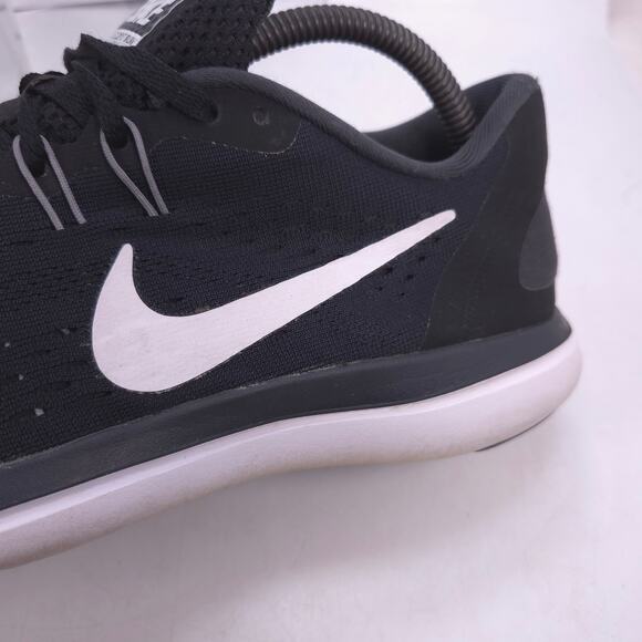 Nike Flex 2017 Run Athletic Running Shoe Mens Size 8.5 898457-001 Black White - Picture 8 of 10